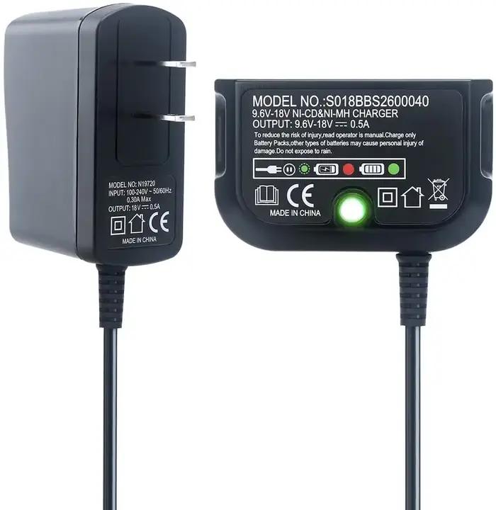 Chargeur de remplacement pour batterie NI-MH Black & Decker 9.6V-18V