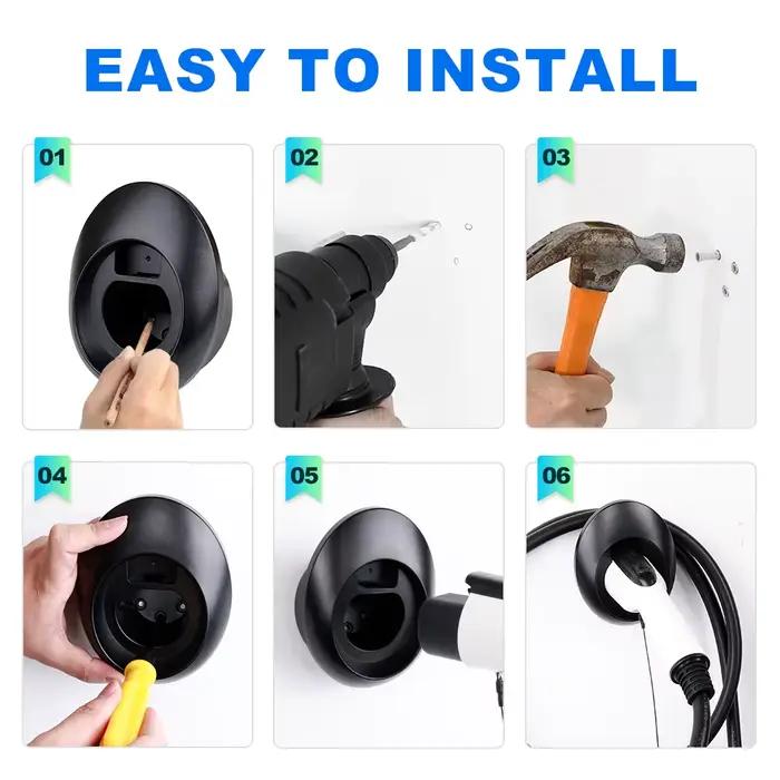 Support de prise de chargeur EV Type 2/Type 1