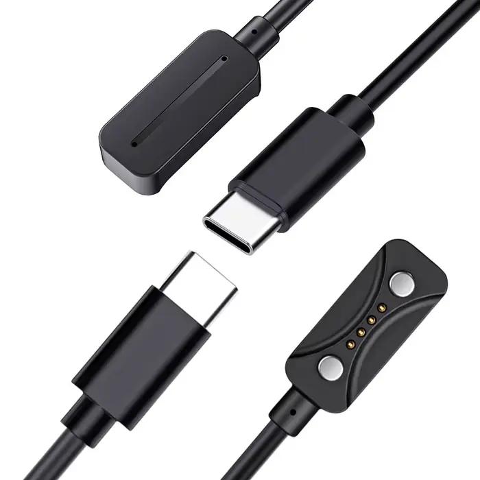 Câble de chargement USB C 1M pour Polar Vantage M3 V3 Compatible ABS PVC Nylon Noir Blanc Bleu Rouge Smartwatch Charge Rapide