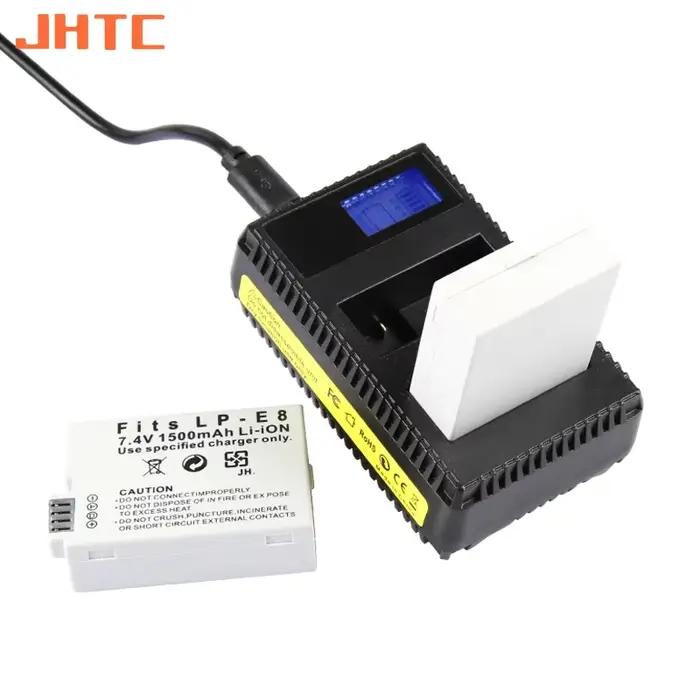 E8 chargeur de batterie pour Canon EOS rebelle T3i T2i T4i T5i 600D 550D 650D 700D Kiss X5 X4 X6 X7 LP E8 LPE8