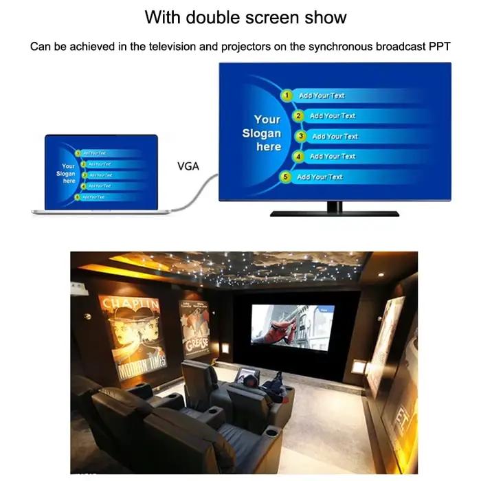 Câble VGA vers VGA 15 broches mâle vers mâle