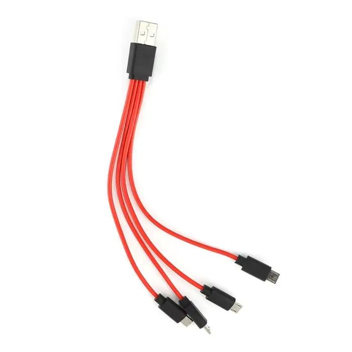 Câble de charge multiple 4 en 1, adaptateur micro USB