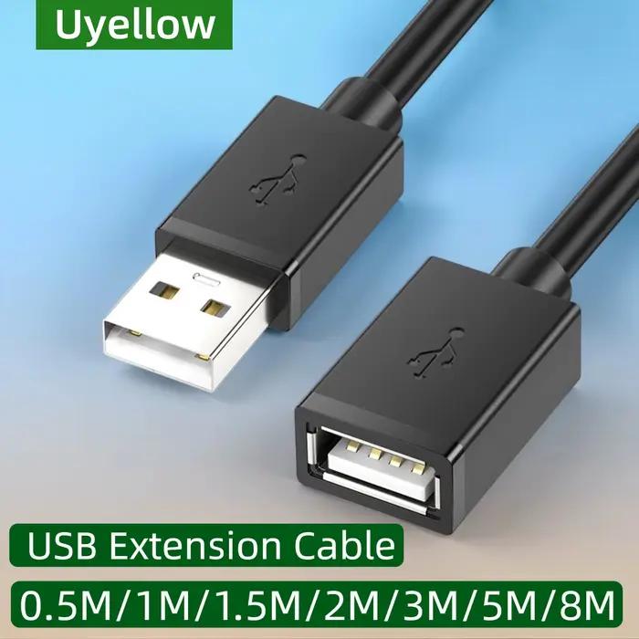 Uyellow 2.0 câble d'extension Usb 5m 10m 3m 2m 1m 50cm 8m mâle à femelle pour ordinateur portable Smart TV U disque