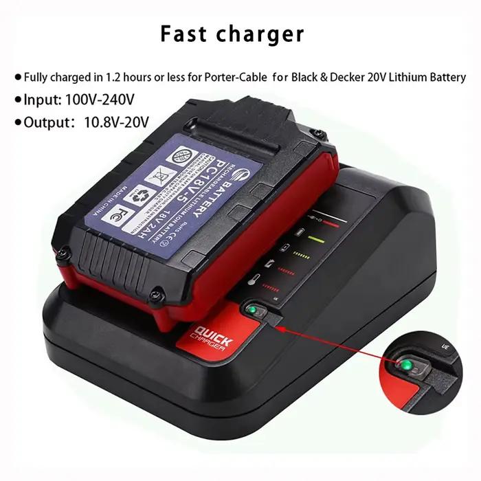 Chargeur de batterie Li-Ion PCC692L pour Black Decker pour câble Porter pour Stanley PCC690L FMC692L FMC690L FMC688