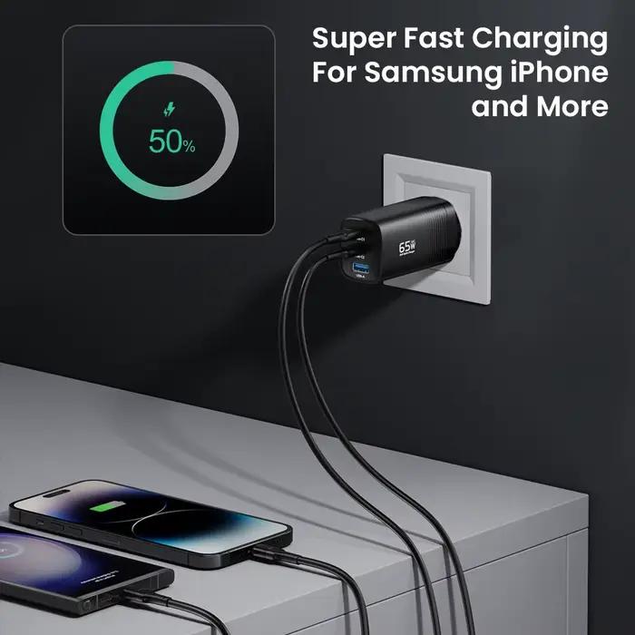 ASOMETECH GaN USB Type C chargeur 65W 45W PPS PD QC4.0