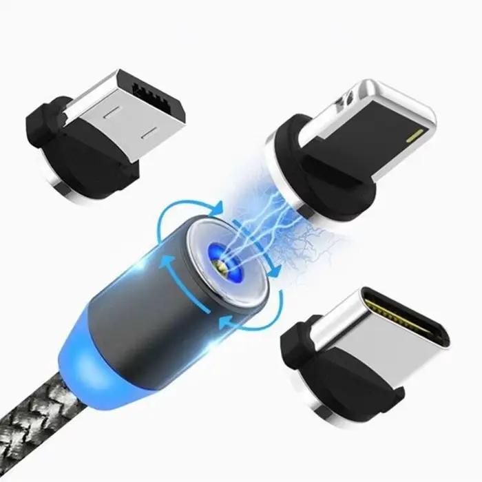 Câble magnétique USB Type C 360 pour recharge rapide
