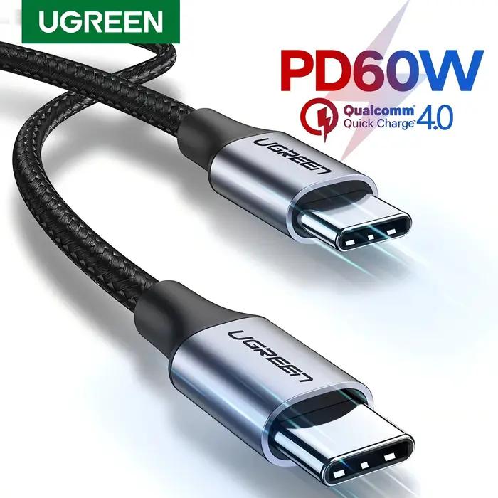 Câble USB Type-C à Type-C rapide et sécuritaire pour iPhone 17 Pro, Samsung, Huawei, Xiaomi et autres smartphones et tablettes nylon tressé longévité certifié CE FCC ROHS