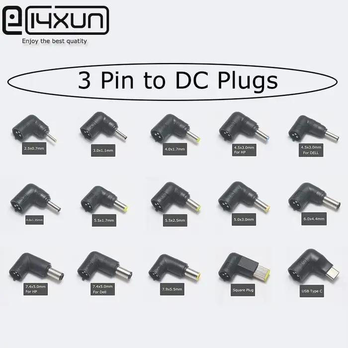 Embout CC 3 Broches Adaptateur Universel Chargeur Voiture Prise CC 3 Broches Connecteur Alimentation Asus Dell HP Lenovo Occasions Spéciales