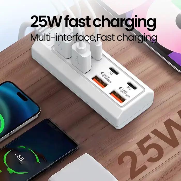 Prise électrique USB 8 en 1