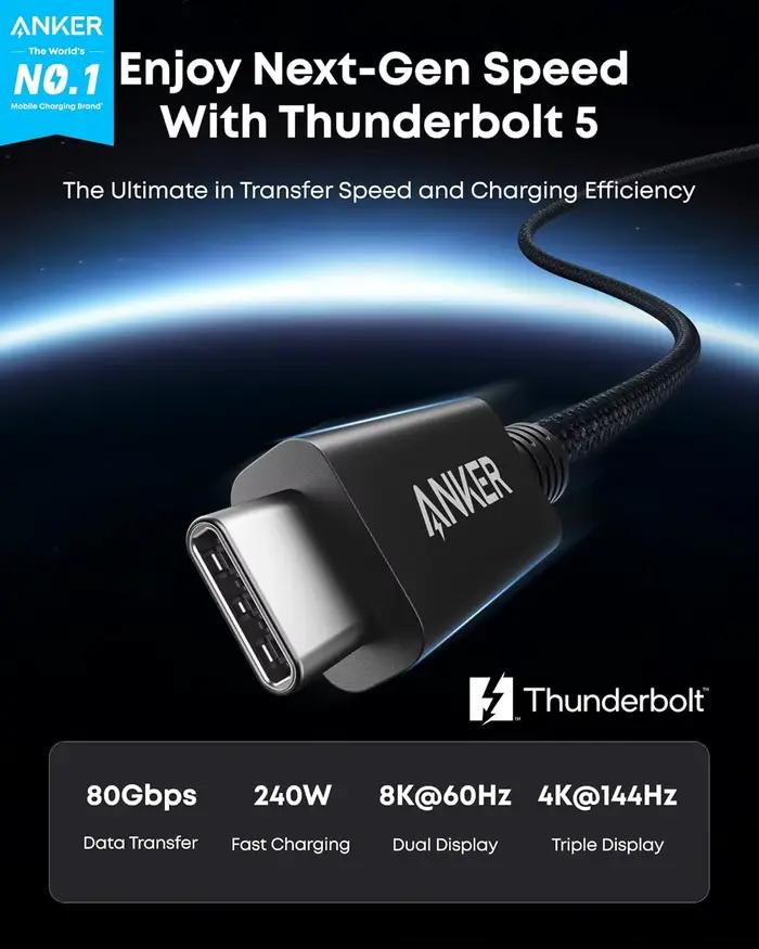 Câble Anker Prime Thunderbolt 5