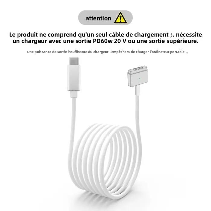 Câble de chargement magnétique sécurisé pour MacBook