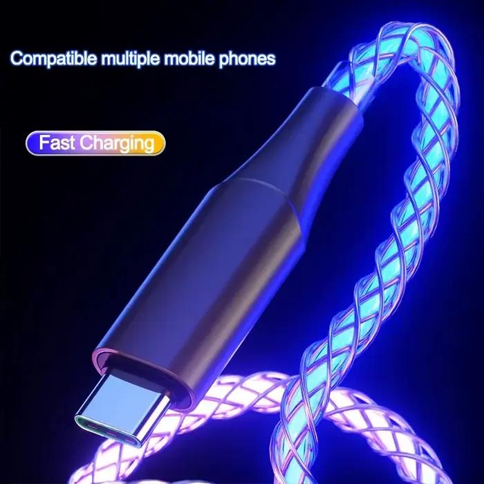 Câble USB Type C à charge rapide RGB 66W 6A