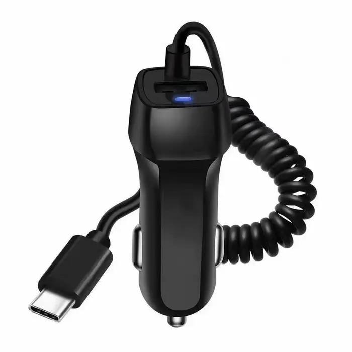 Chargeur de voiture à charge rapide pour Samsung S21, S22, S23, QC3.0, Laguna ette, câble USB VopeC, chargeur de voiture pour camion