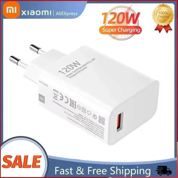 Chargeur Xiaomi 120W rapide et intelligent pour smartphones compatibles occasions quotidiennes