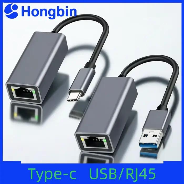Adaptateur Ethernet USB Type C 1000Mbps, carte réseau USB 3.0 RJ45 pour MacBook, PC, Windows XP, 7, 8, 10, Android, câble Internet USB Lan