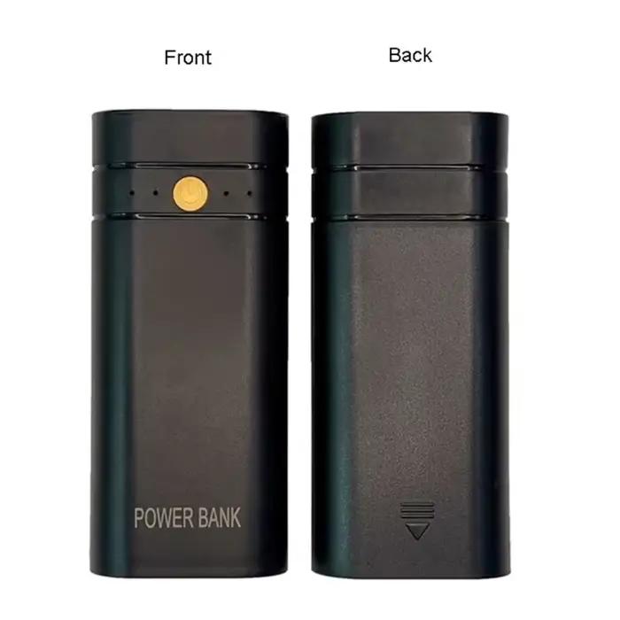 Boîtier de batterie externe DIY pour téléphone, charge électronique, sans piles, 6000mAh 5V 2A, 2x 18650, chargeur de batterie USB Type-C