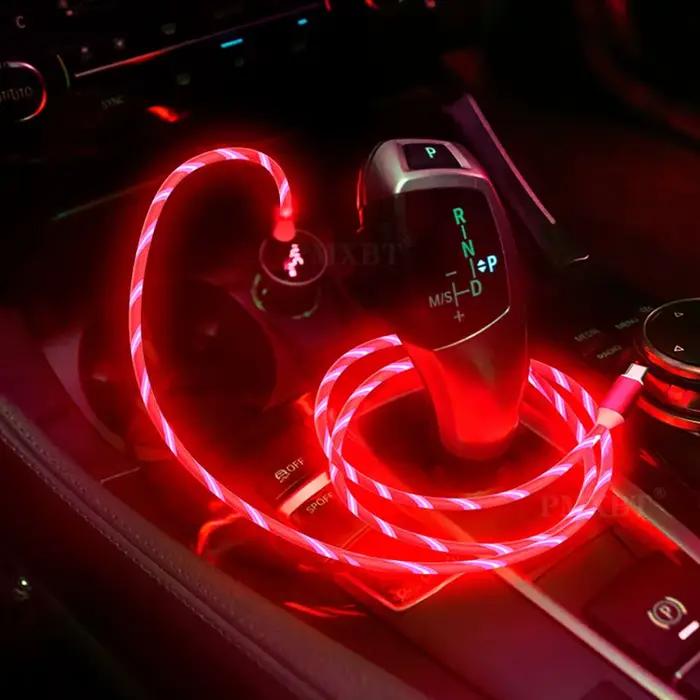 Fil de charge avec lumière LED pour téléphone portable