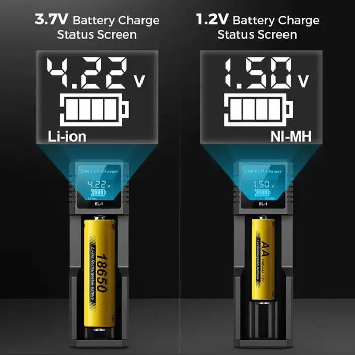 Chargeur intelligent de batterie LCD USB