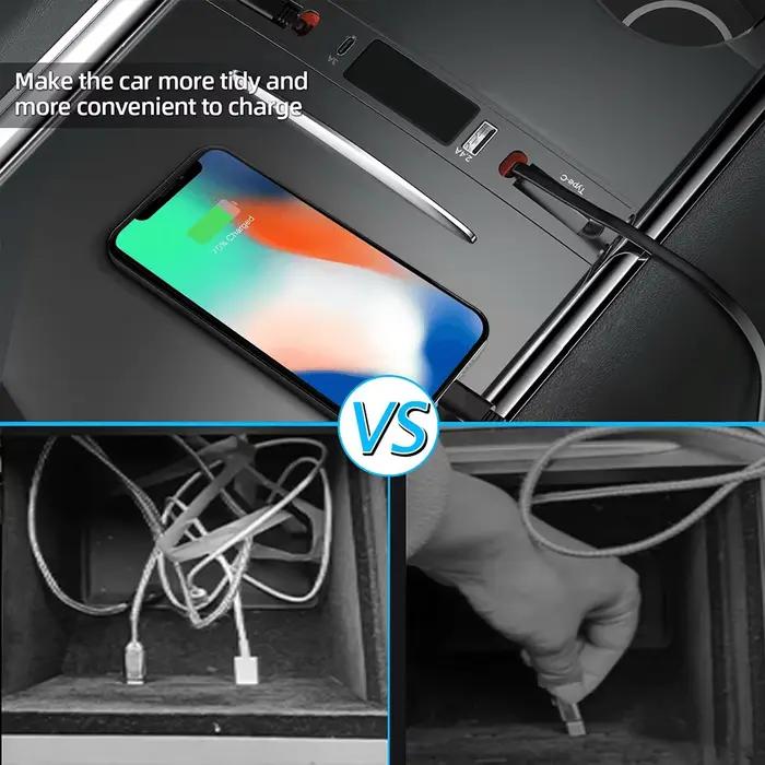 Airies chargeur de voiture USB C 4 ports pour iPhone et iPad