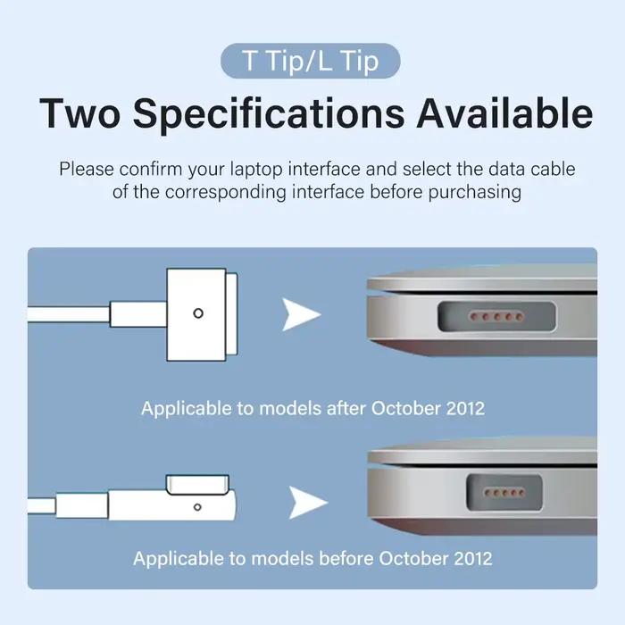  Câble adaptateur d'alimentation magnétique pour Apple MacBook Air Pro Magsafe 1/2 vers USB Type C