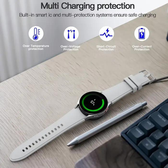 Chargeur magnétique universel pour Samsung Galaxy Watch 6 5 Pro et autres modèles, recharge rapide, USB C, compatible avec de nombreux modèles de montres Samsung, idéal pour la recharge sans fil et les occasions spéciales