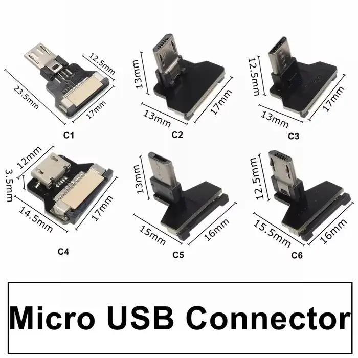 Connecteurs de prise Micro USB Type C