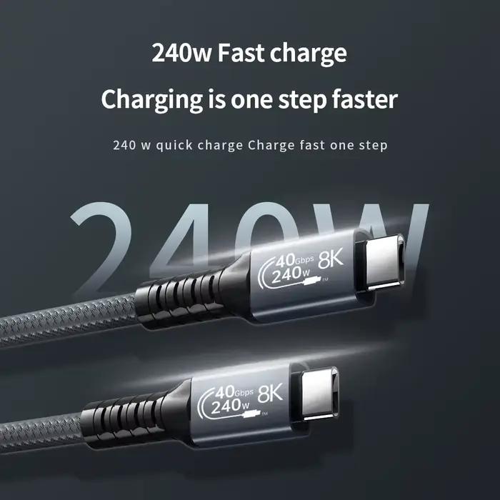 UGOURD câble USB4 40Gbps 240W Thunderbolt 4 Type C