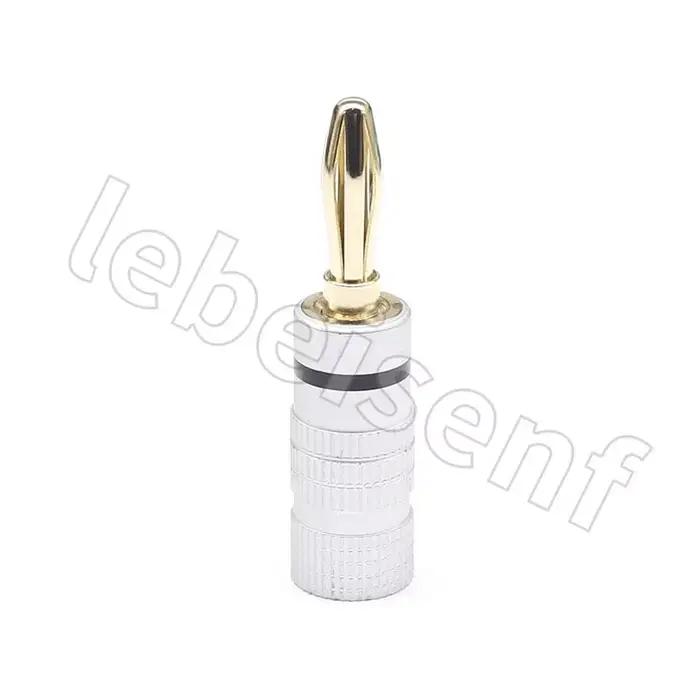 Gels Plug-Câble de haut-parleur audio, connecteur à vis, rouge et noir, 4mm