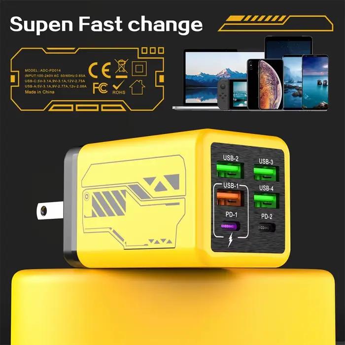 Chargeur USB C 240W à 6 ports