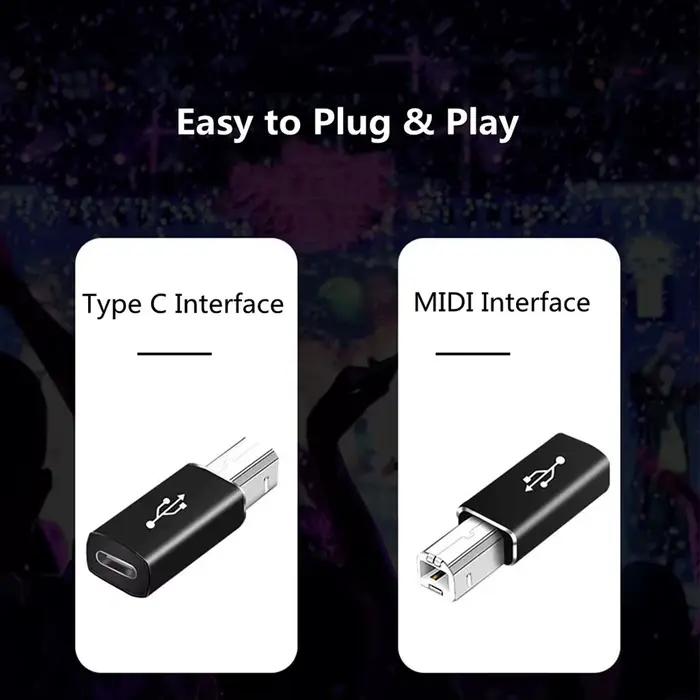 NNBILI USB B mâle vers USB Type C femelle adaptateur pour Scanner imprimante convertisseur USB transfert