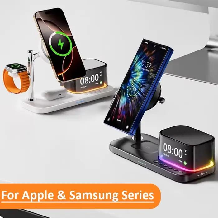 Chargeur sans fil magnétique Qi2 25W avec refroidissement ICE et haut-parleur Bluetooth pour iPhone 17