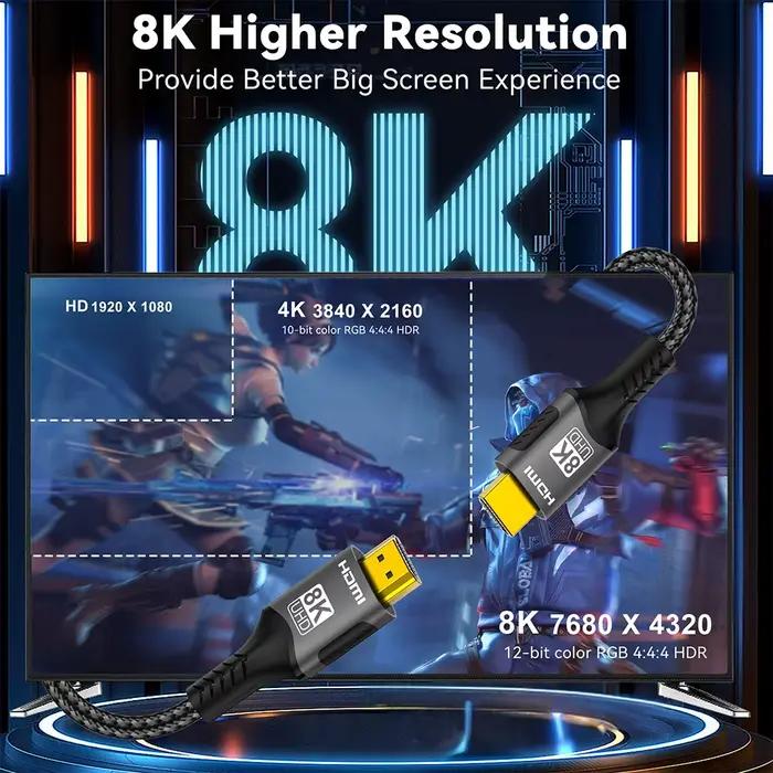 Câble compatible HDMI 2.1 8K @ 60Hz
