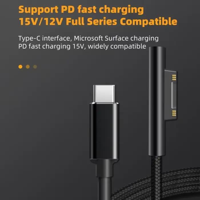 C (type-c) à l'interface magnétique de surface pour Microsoft