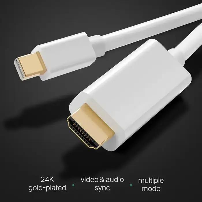Câble Mini DP vers HDMI compatible 4K 30Hz