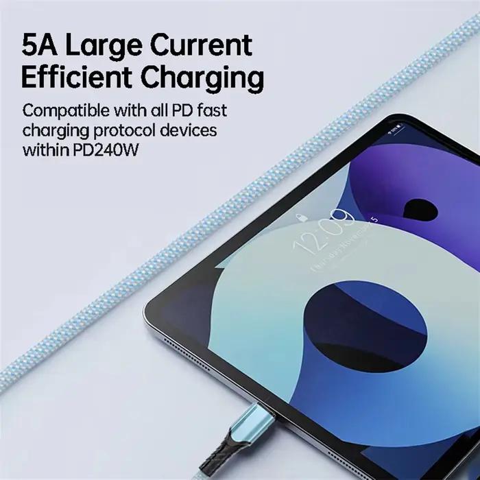 NNBILI 240W câble USB C fil d'alimentation QC4.0 pour MacBook Samsung iPhone 15 16