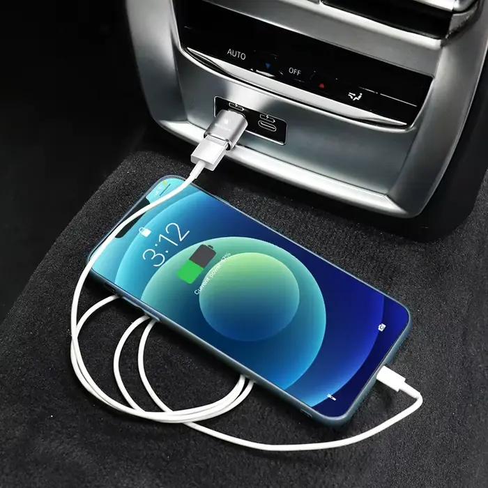 Adaptateur de câble de chargement de convertisseur de Port USB de Type C vers pour Skoda Octavia Superb Rapid Kodiaq Karoq Fabia Kamiq Enyaq Citigo Scala