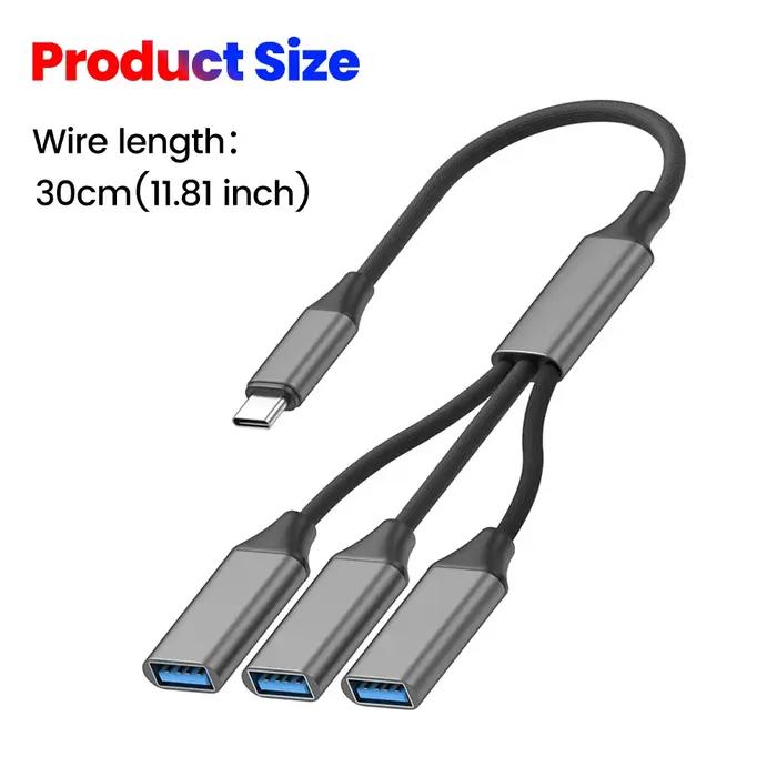 Câble répartiteur USB Type C Olaf 3 en 1