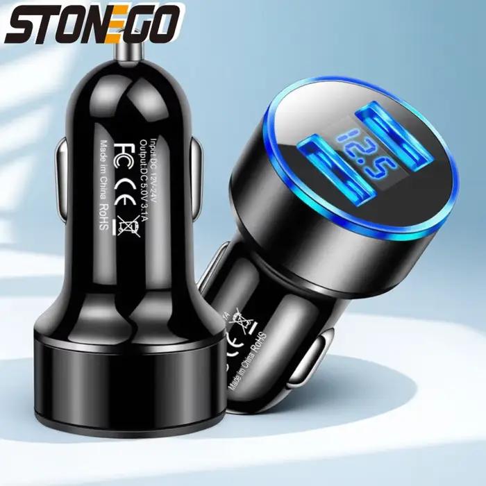 Chargeur de voiture One Tow deux allume-cigare super rapide avec deux ports USB pour charge rapide de smartphones et tablettes occasions spéciales et quotidienne