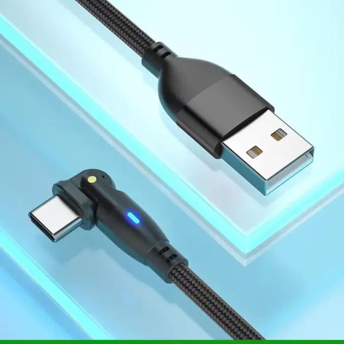 Câble USB vers Type C tressé en Nylon rapide et durable pour recharge et transfert de données rapides smartphones tablettes et ordinateurs portables occasions spéciales gaming voyage