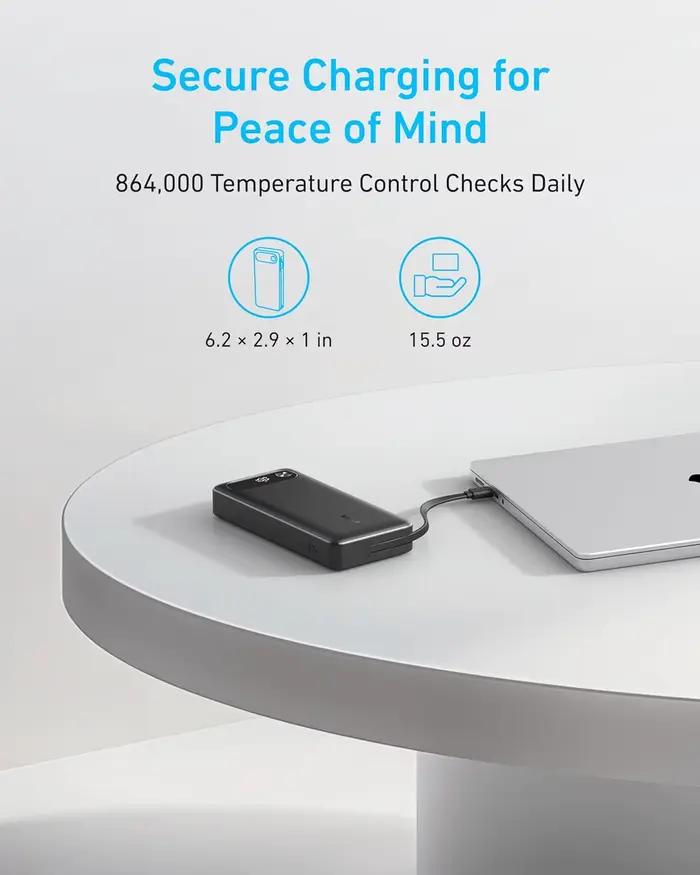 Batterie externe Anker 20000mAh 87W avec câble intégré