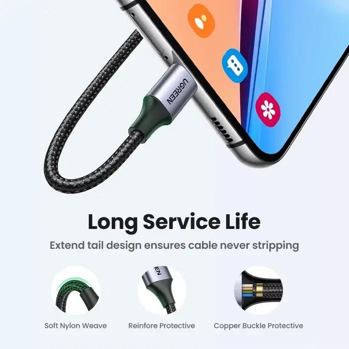 Câble USB 3A en Nylon Tressé de 25cm 50cm 1m 1.5m 2m 3m