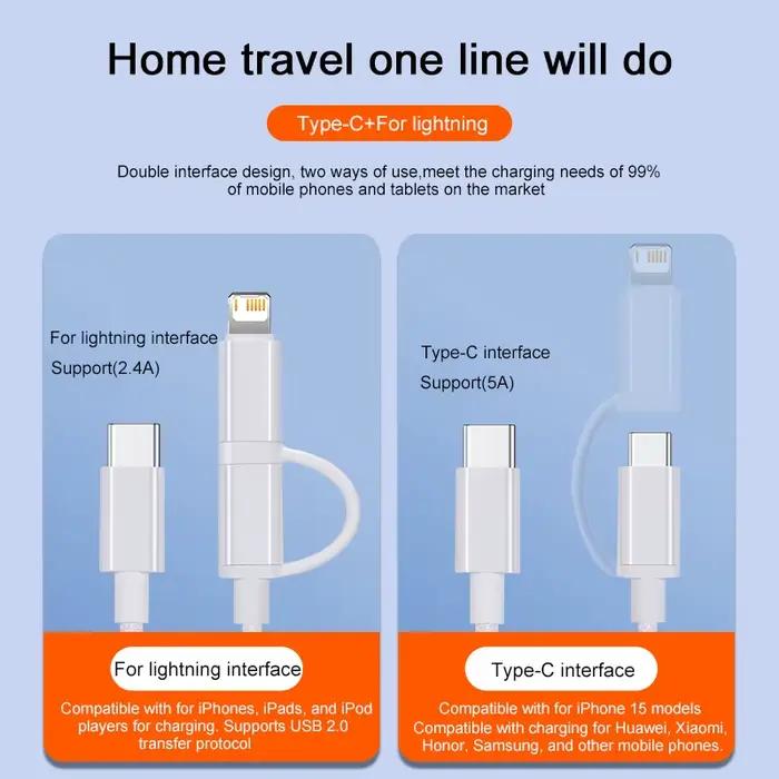 100W tissage câble USB de charge rapide pour Apple iPhone 14 13 12 11 17 Air 15 16 Pro Max Plus