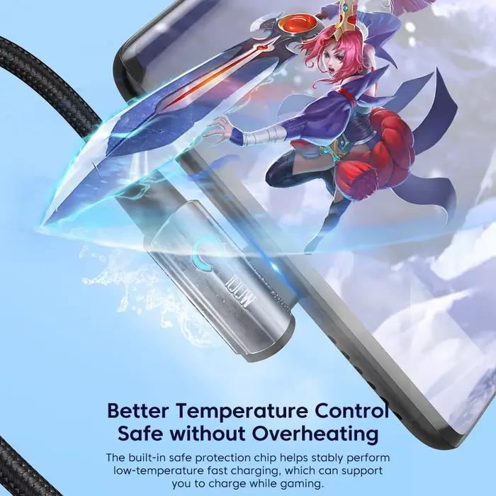 Câble de charge rapide Toocki 6A USB C pour OPPO Huawei Oneplus Realme smartphones occasions spéciales recharge facile gaming professionnel