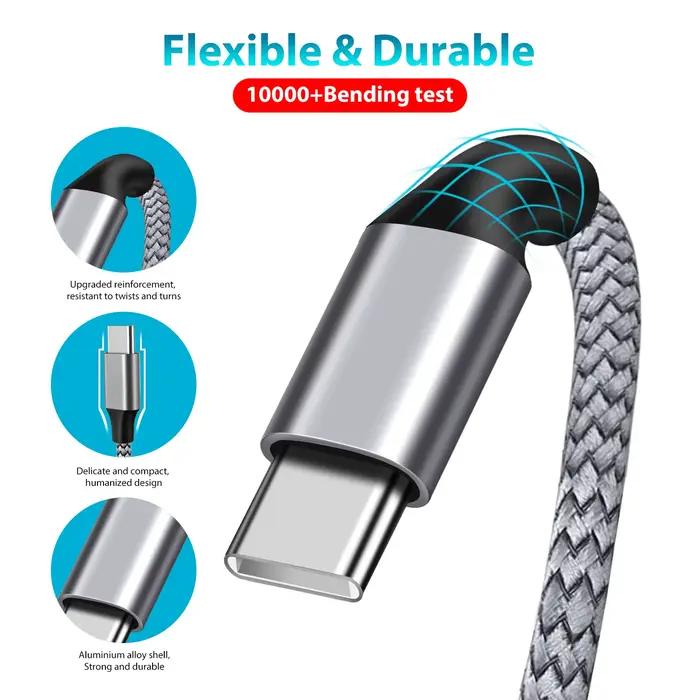 Câble de charge rapide de Type C vers Type C PD 60W