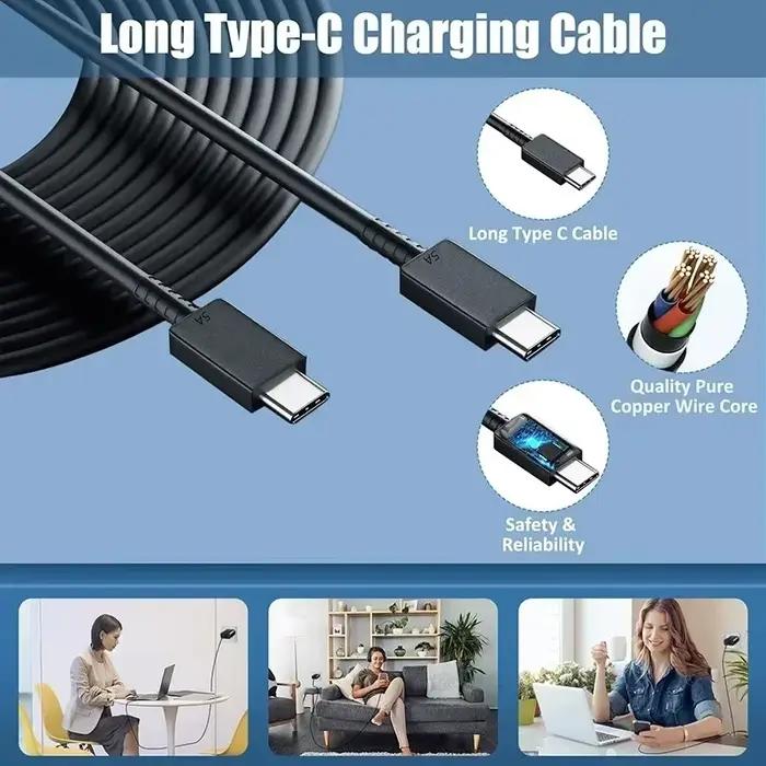 Câble USB Type C Original Samsung 45W 25W 5A PD Charge Rapide pour Galaxy S26 S25 S24 S23 S22 Ultra Note 20 Tab S11 Z Fold7