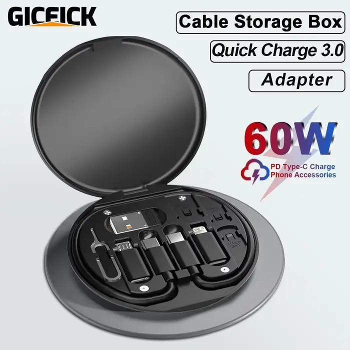 Kit de câbles adaptateur de charge multi USB 60W