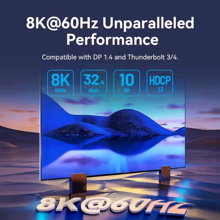 Vention 8K USB C vers DisplayPort câble USB Type C mâle