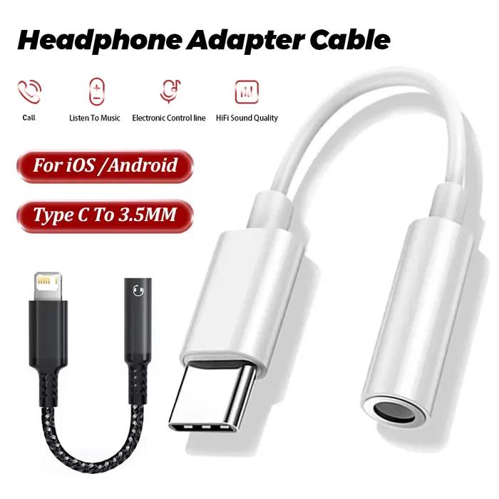 Adaptateur Audio Jack Type C à 3.5mm pour iPhone 17 16 15 14, iPad, Huawei MatePad, Samsung Galaxy Tab, Compatible avec Ecouteurs 3.5mm Occasions Spéciales