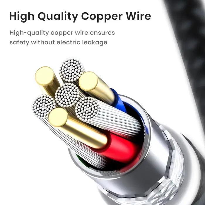 Câble Micro USB/Type-C 3A TOPK Charge Rapide Affichage Numérique Compatible Samsung Xiaomi Occasions Spéciales