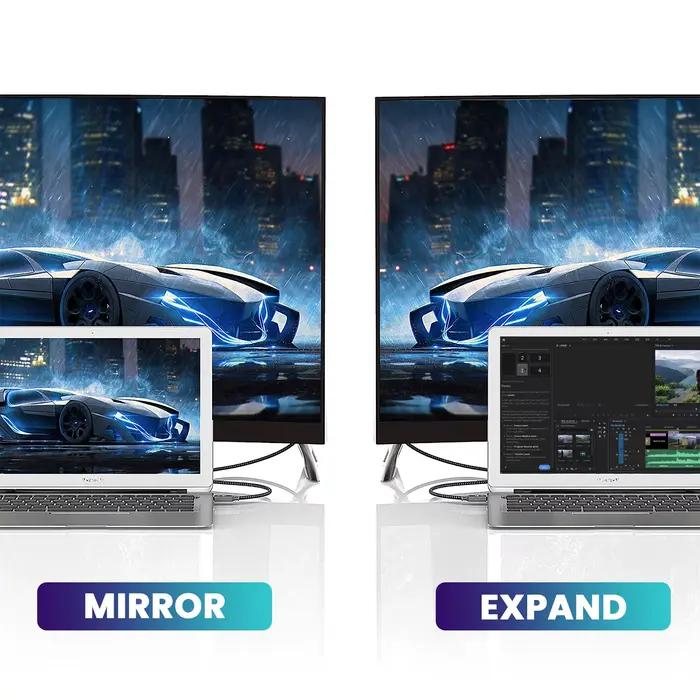 Câble compatible DP vers HDMI NIERBO pour PC Télévision Lecteur Multimédia Moniteur Occasionnel Professionnel Usage Familial Amis
